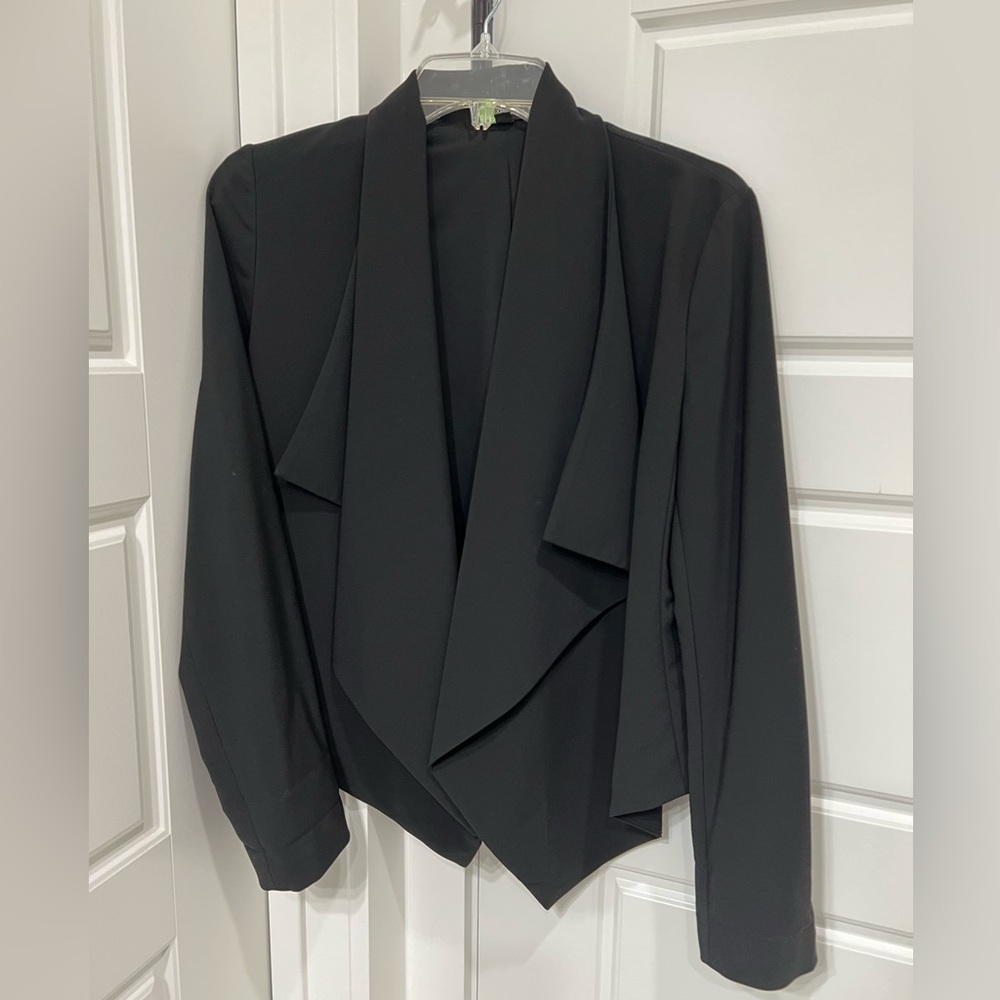 Black waste length blazer
